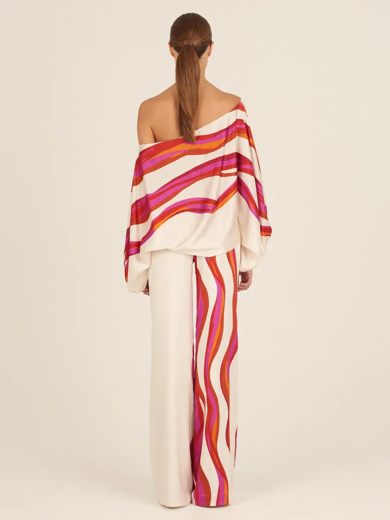 Andie Pant Fuchsia Abstract Waves