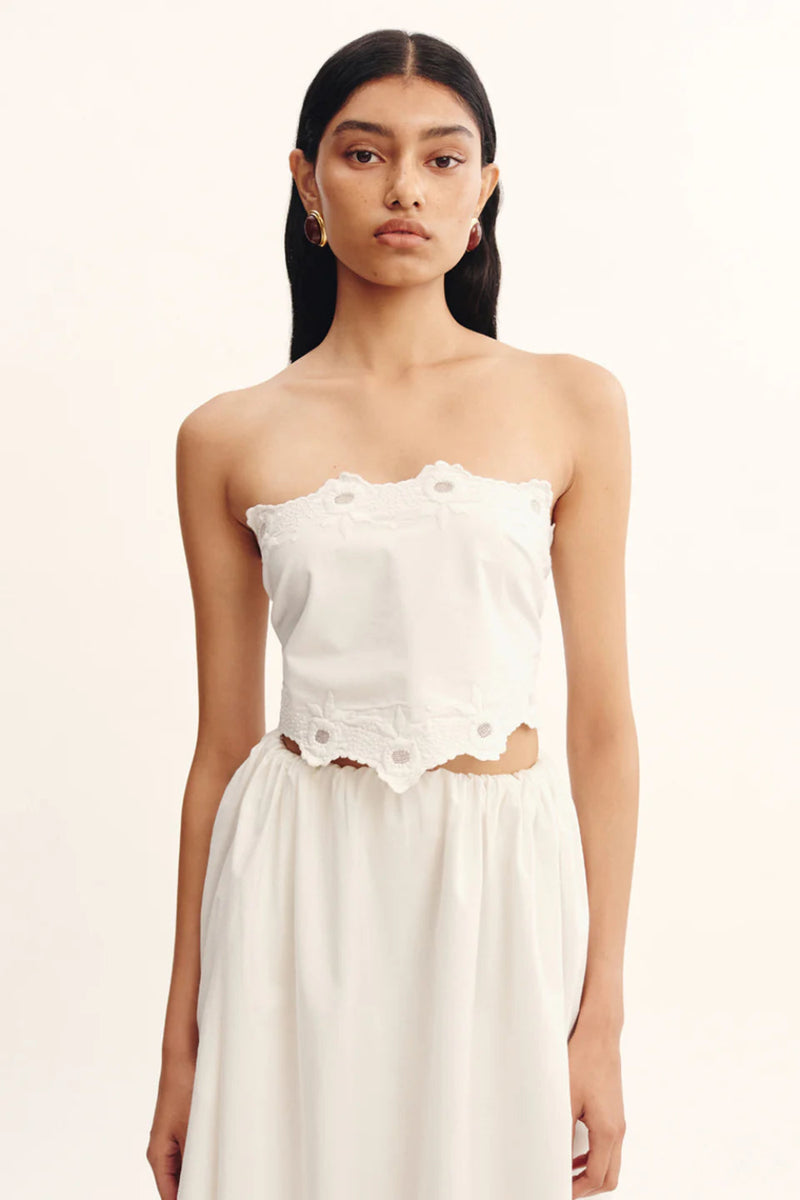 Antoinette Tie Top Vintage White