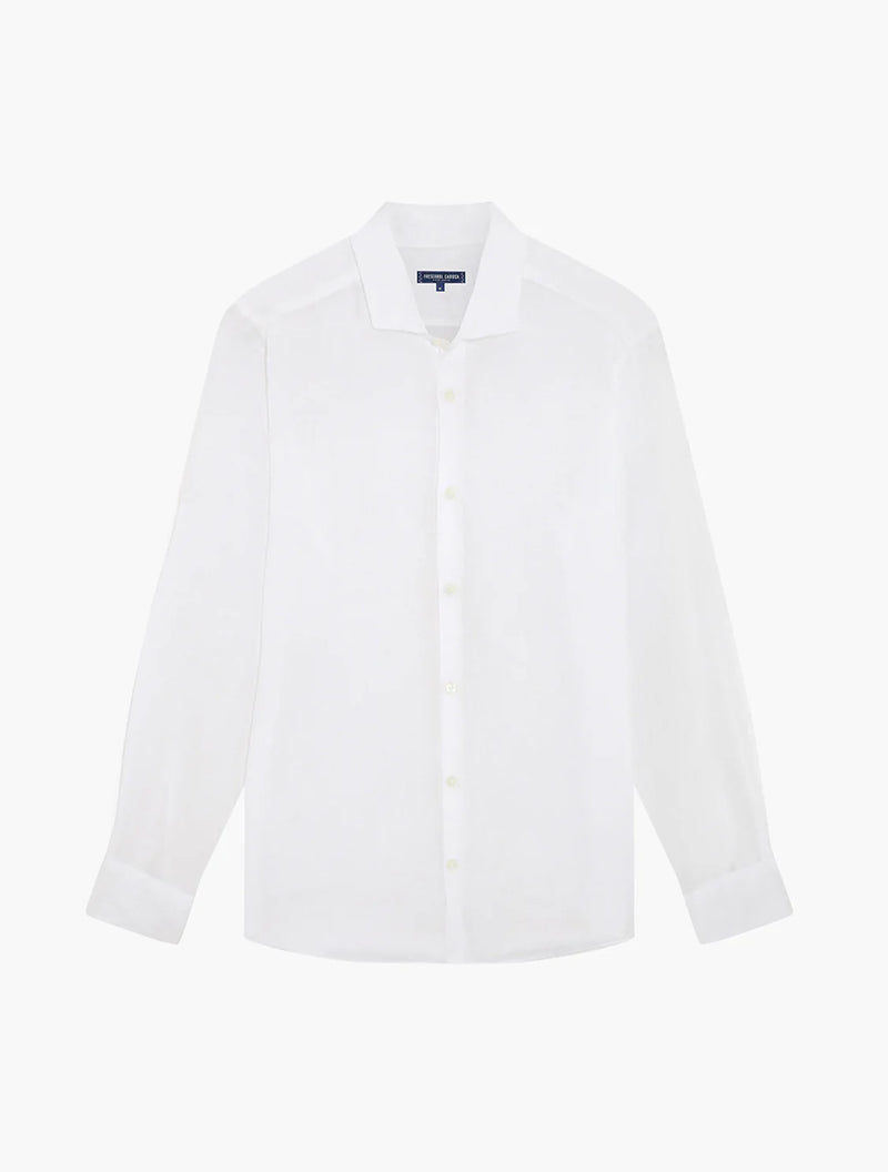 Antonino Linen Shirt LS White