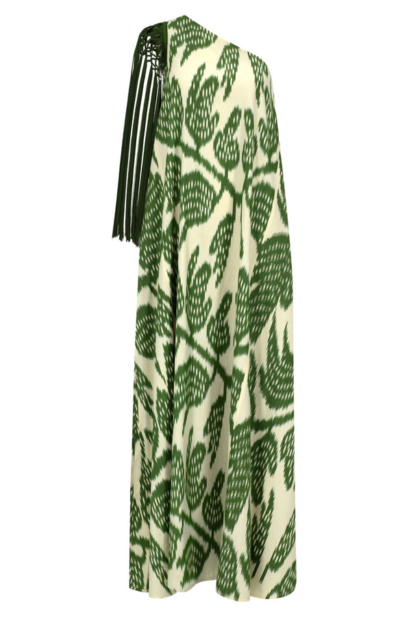 PUNICANA Saray Dress Fringes and Belt Green Leaf CURIO FAENA MIAMI