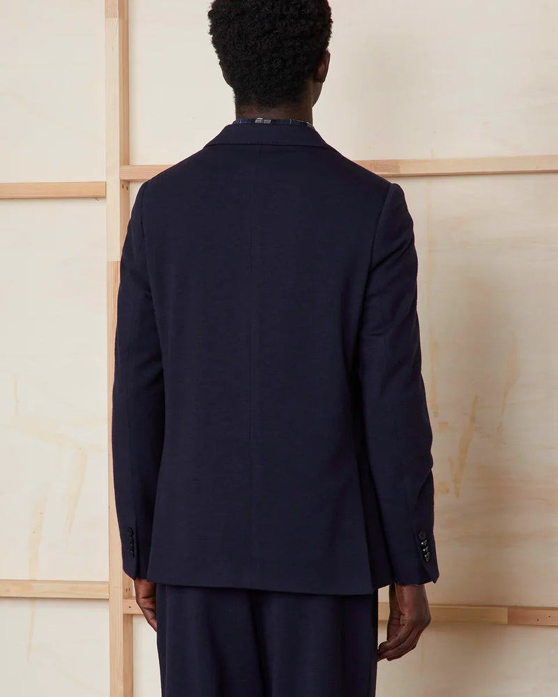 Arthus Italian Jersey Cotton Wool Jacket Dark Navy