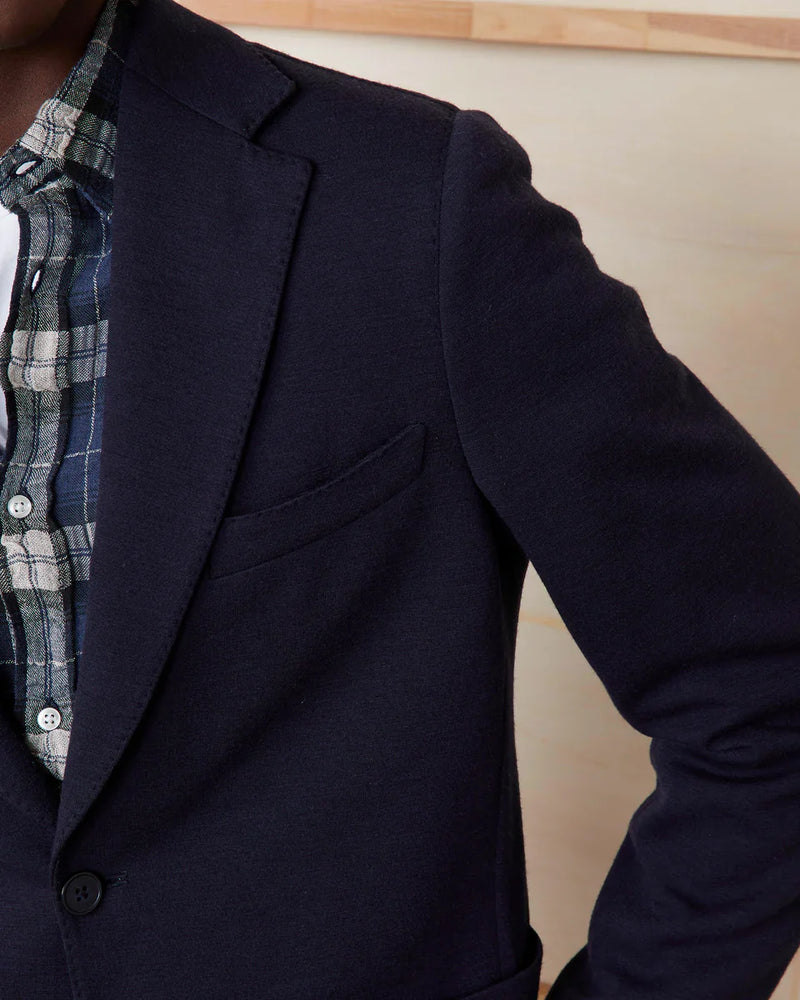 Arthus Italian Jersey Cotton Wool Jacket Dark Navy