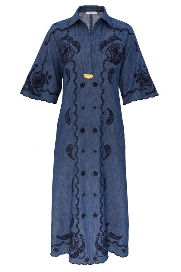 blue dress zimmermann Zimmermann Natura Draped Mini in Blue Floral