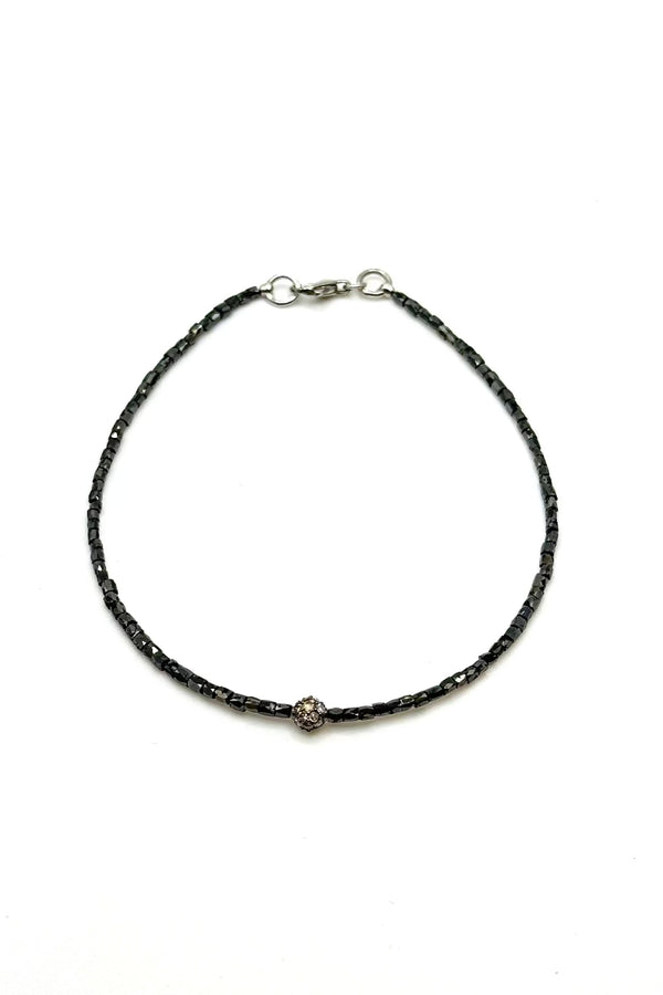 Black Diamond Cylinder Bracelet