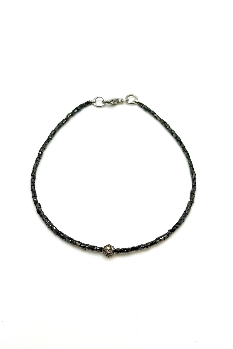 Black Diamond Cylinder Bracelet