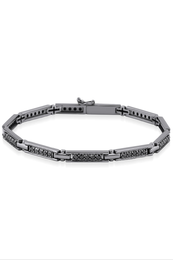 Black Diamond Bar Bracelet