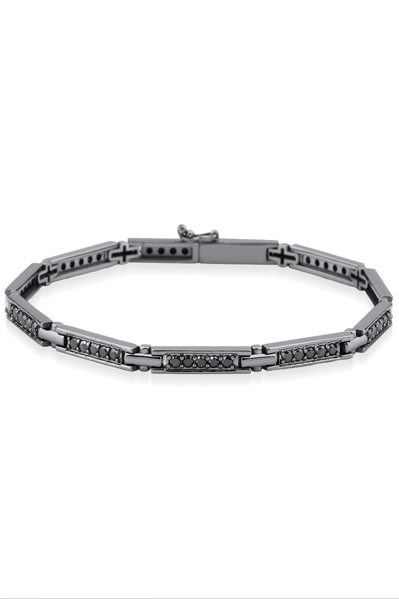 Black Diamond Bar Bracelet