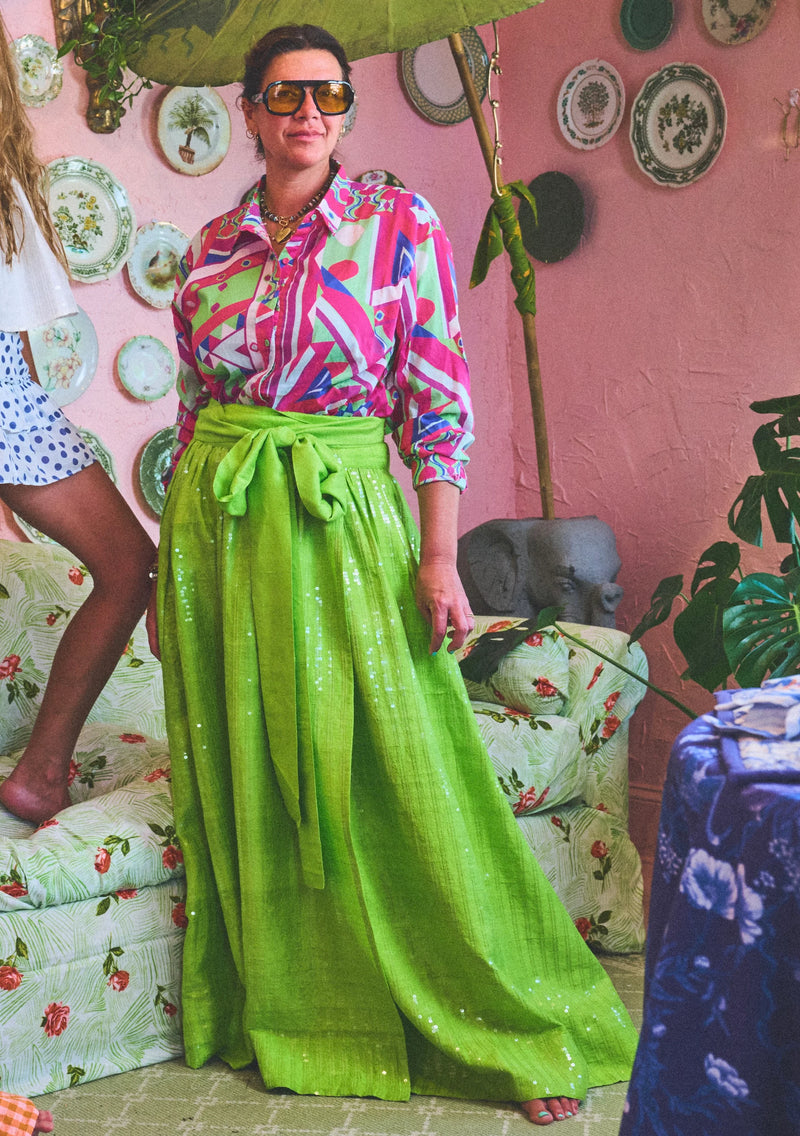 Atlantic Maxi Ball Skirt little lime