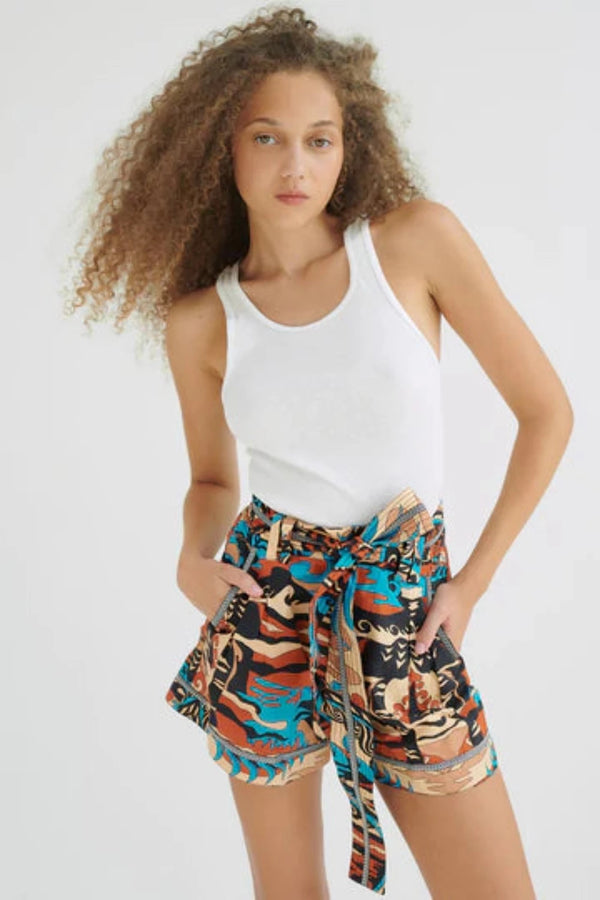 CHUFY WOMEN'S SHORTS Keket Organic Cotton Shorts in Bagha Sky