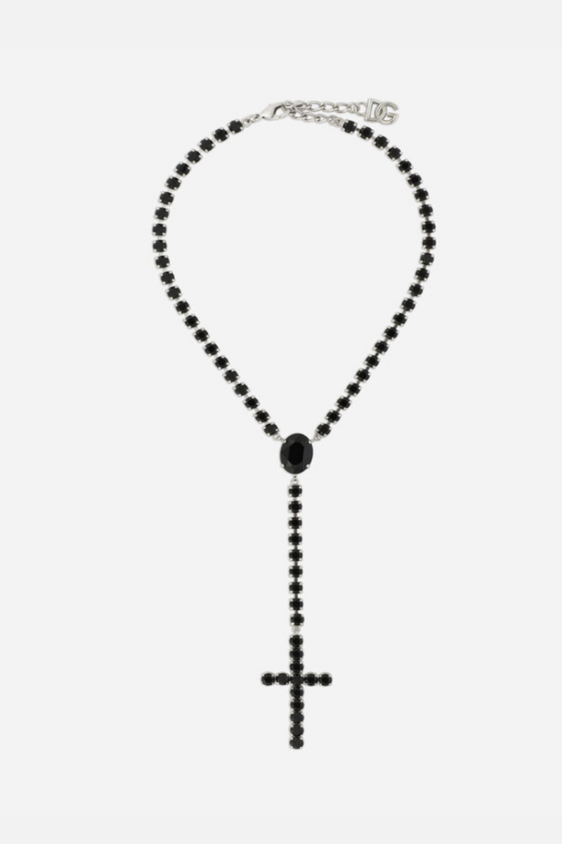 Kim Dolce & Gabbana Rosary Necklace with Crystal Rhinestones