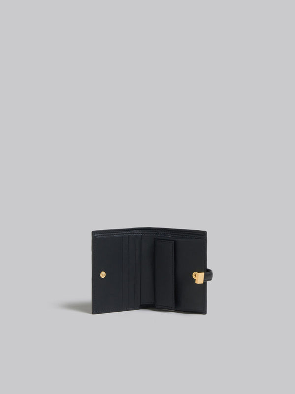 Black Leather Bifold Prisma Wallet