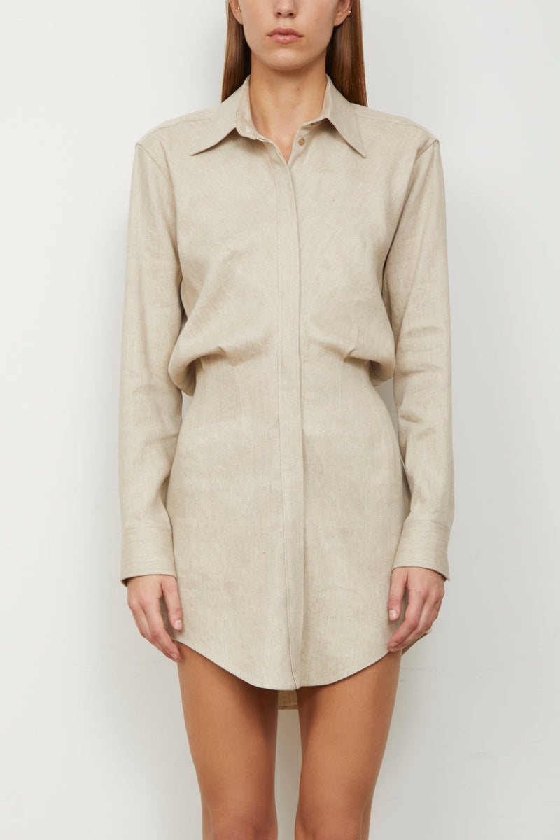 The Vera Shirt Dress Sand