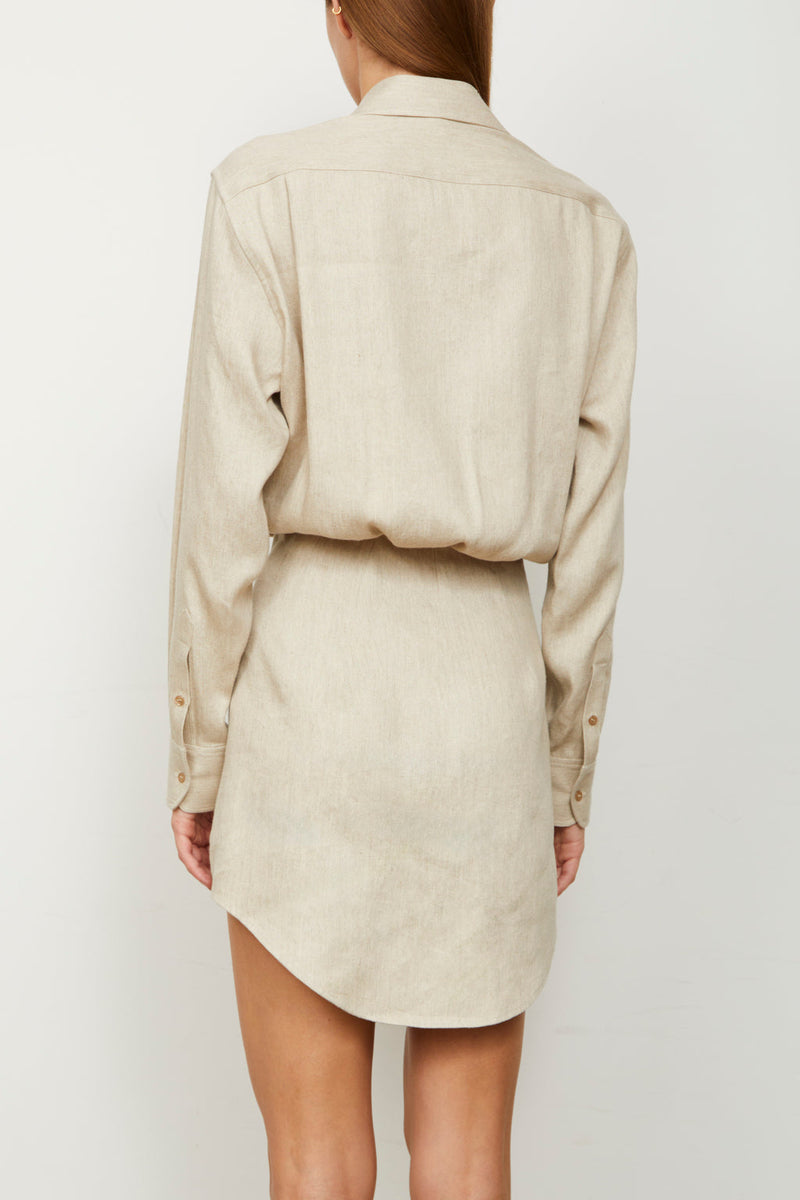 The Vera Shirt Dress Sand