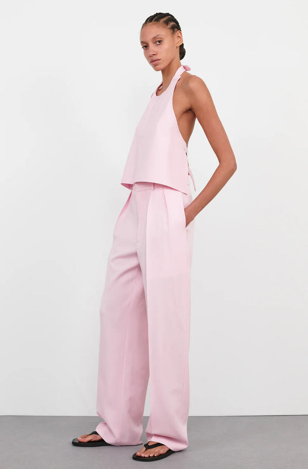 Backless Halter Top Blush