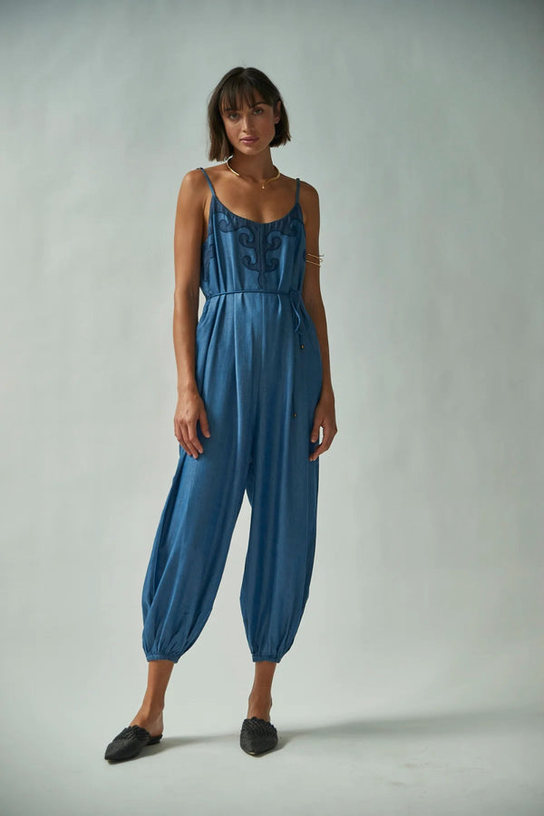 Balloon Jumpsuit Tencel Denim