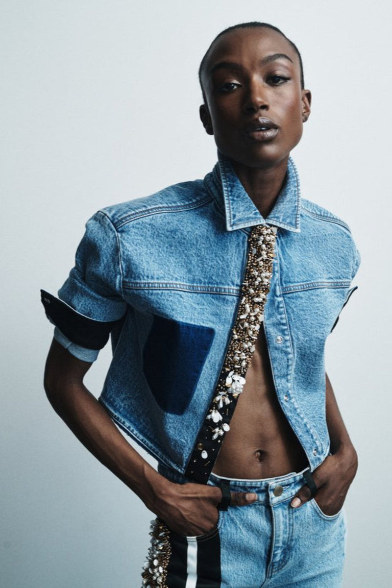 Beck Beaded Denim Shirt