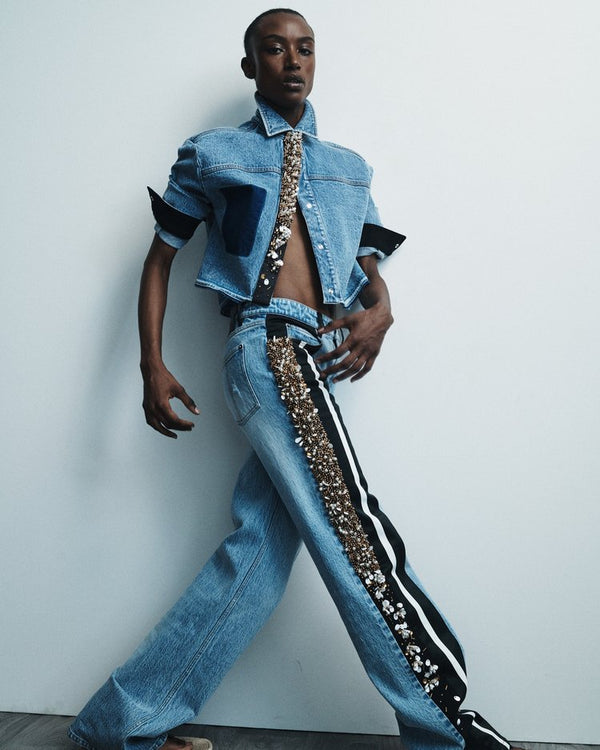 Beck Beaded Denim Shirt