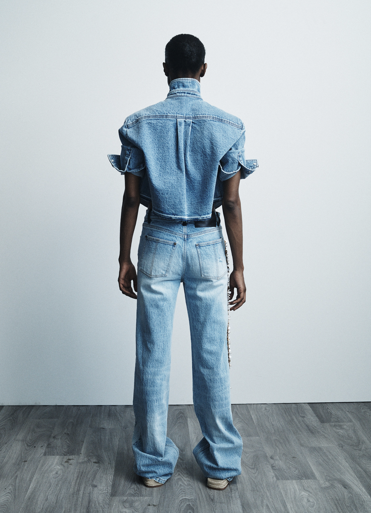 Beck Beaded Denim Shirt