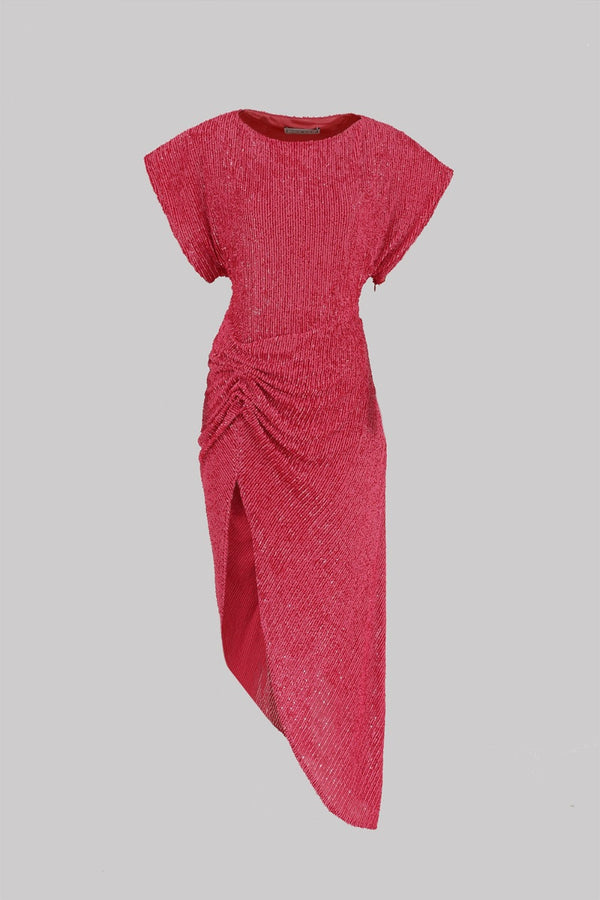Bercot Pomegranate Dress IN THE MOOD FOR LOVE WOMEN'S MIDI DRESSES CURIO FAENA MIAMI