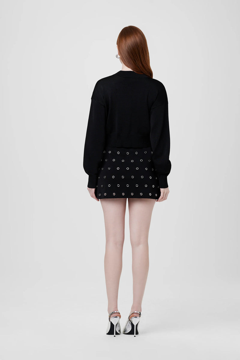 Bessi Grommet Skort Jet