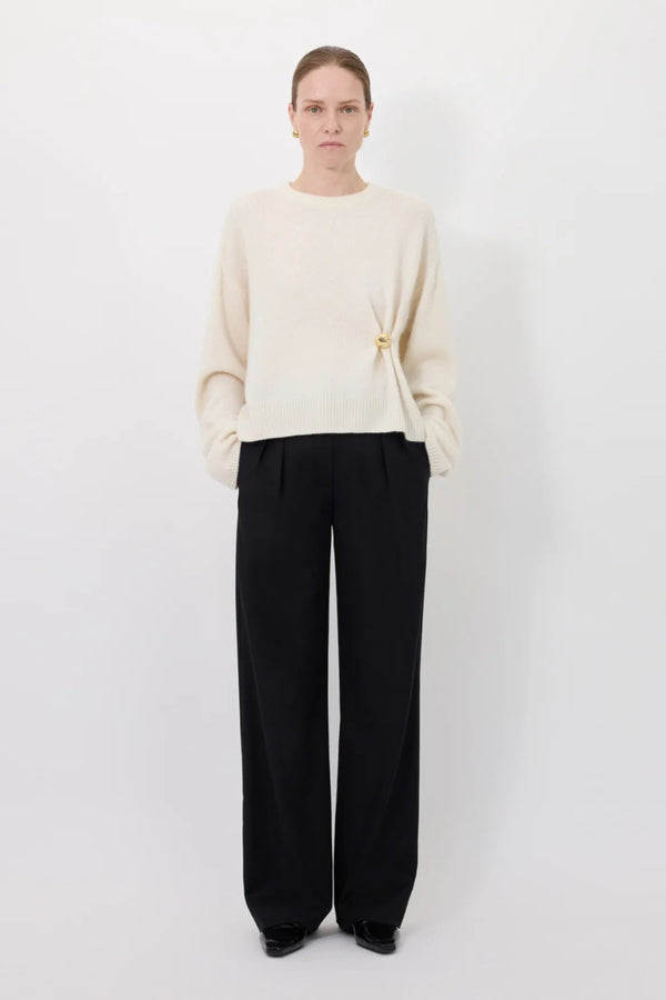 Bill Drapped Sweater Ivory