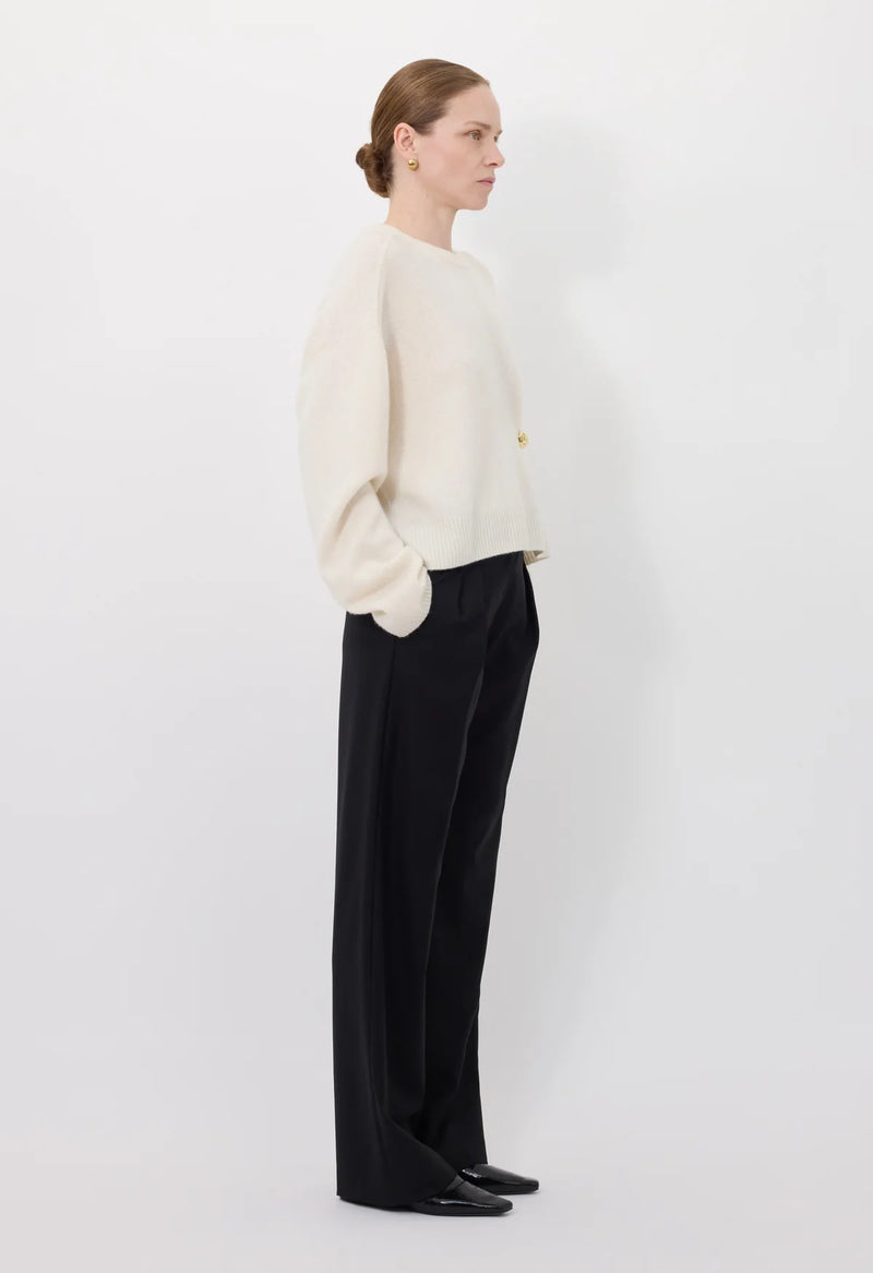 Bill Drapped Sweater Ivory