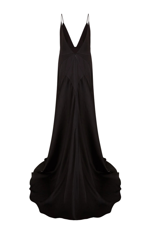Black Satin Gown