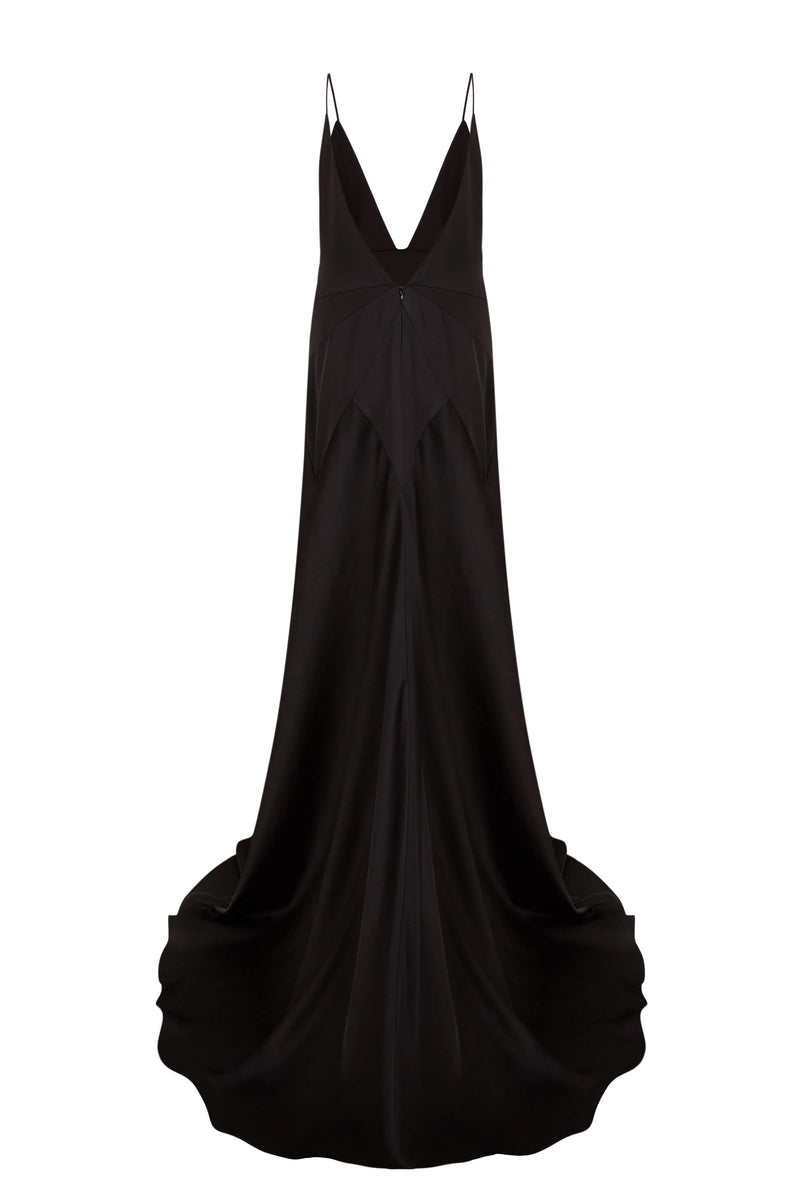 Black Satin Gown