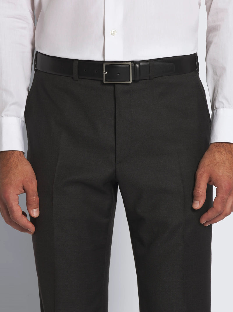 Black Calf Leather Belt