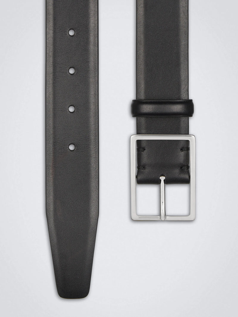 Black Calf Leather Belt