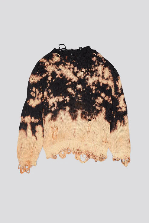 Bleached Oversized Sweater Bleached Black