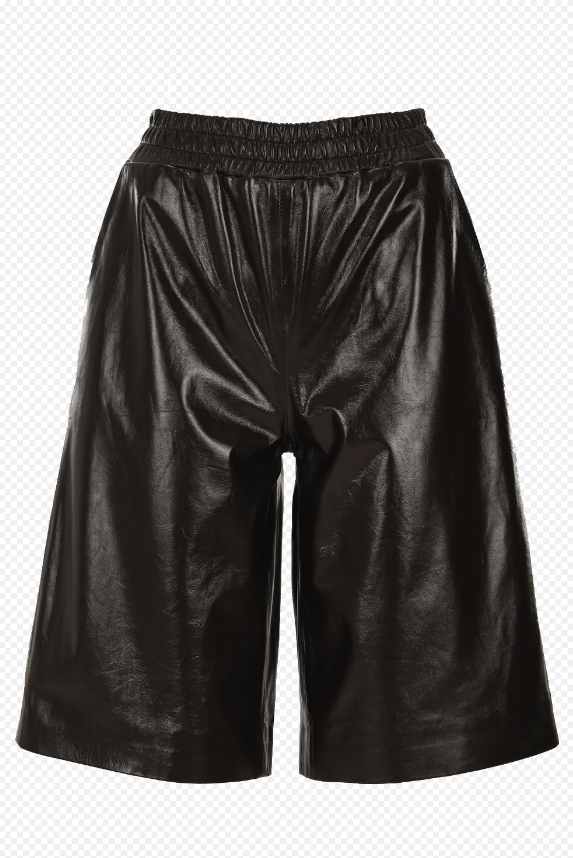 Boxy Leather Shorts