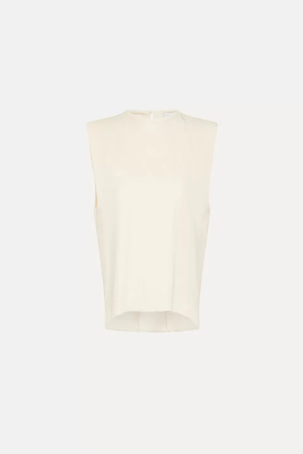Boxy Top in Stretch Crepe Cady