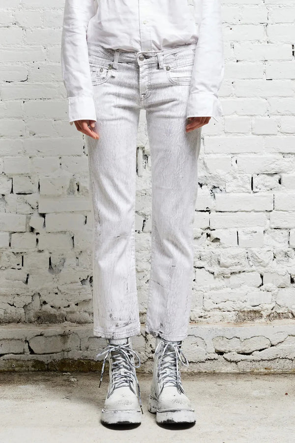 Boy Straight Crackled Grey