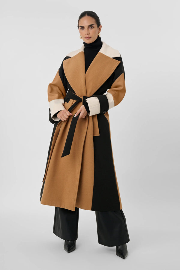 Brandy Colorblock Trench Coat