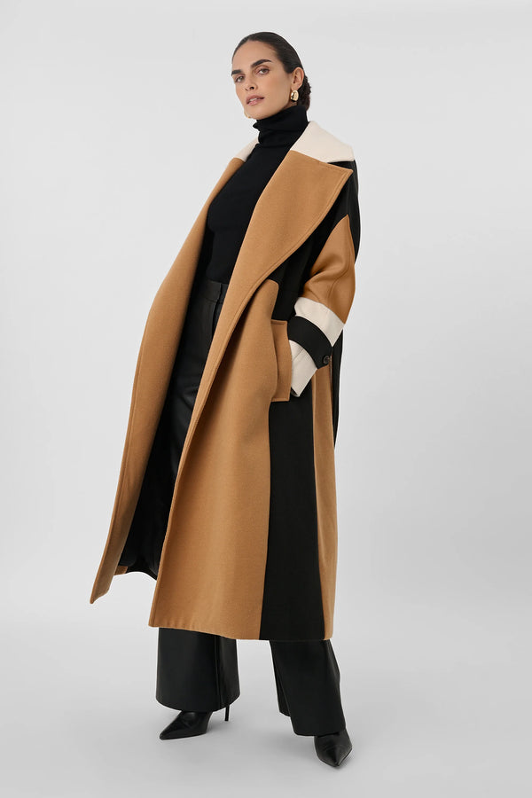 Brandy Colorblock Trench Coat