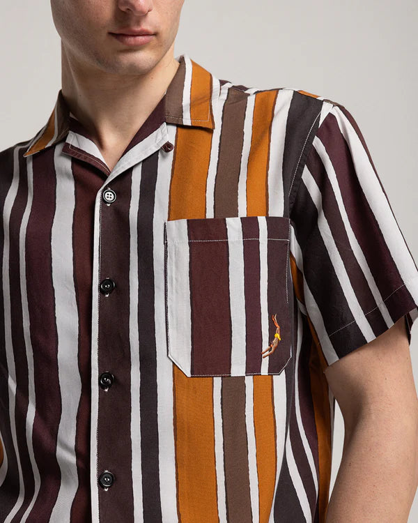 Brown Baiadera Short Sleeve Shirt