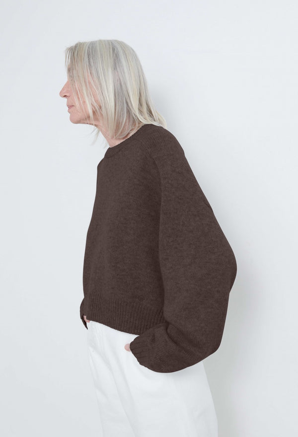 Bruzzi Oversized Sweater Brown Melange