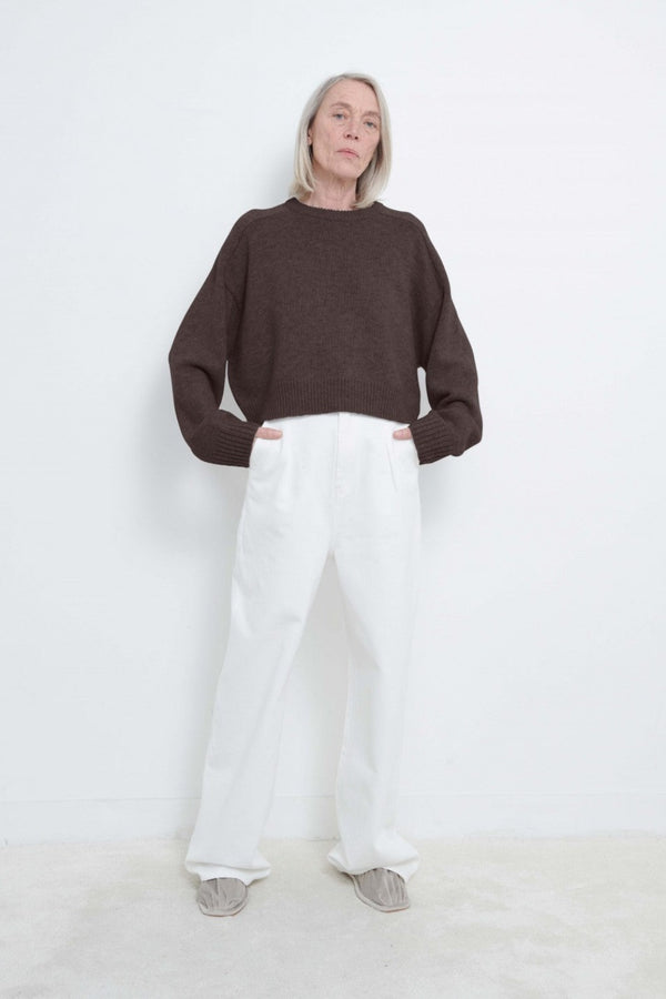 Bruzzi Oversized Sweater Brown Melange