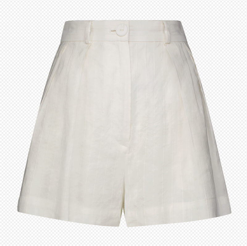 Button Pleated Short