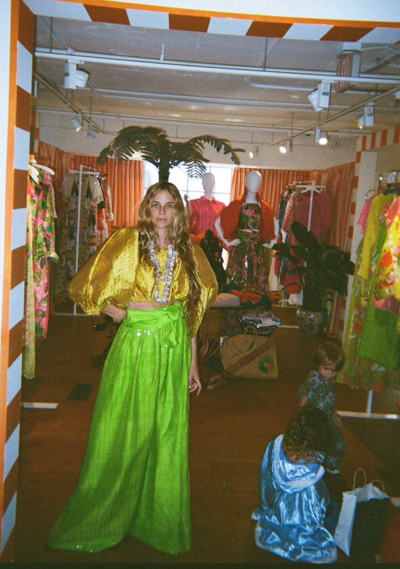 Atlantic Maxi Ball Skirt little lime