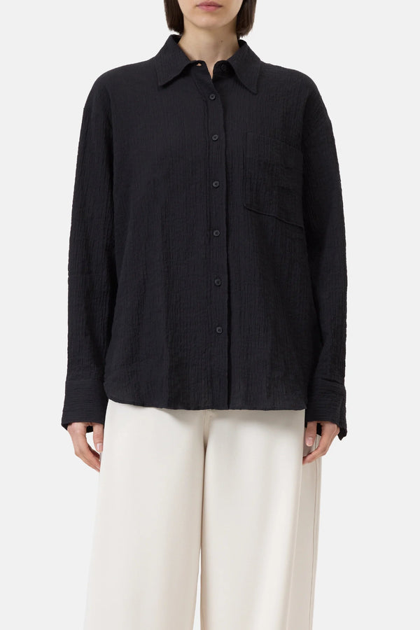 Crinkle Blouse Effect Black