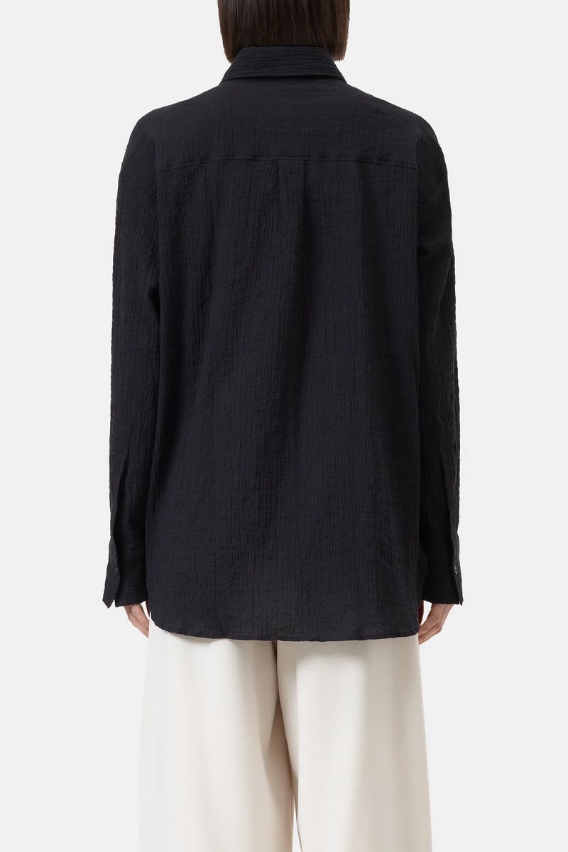 Crinkle Blouse Effect Black