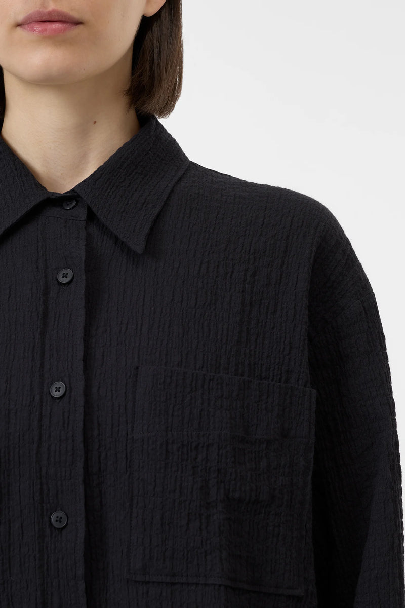 Crinkle Blouse Effect Black