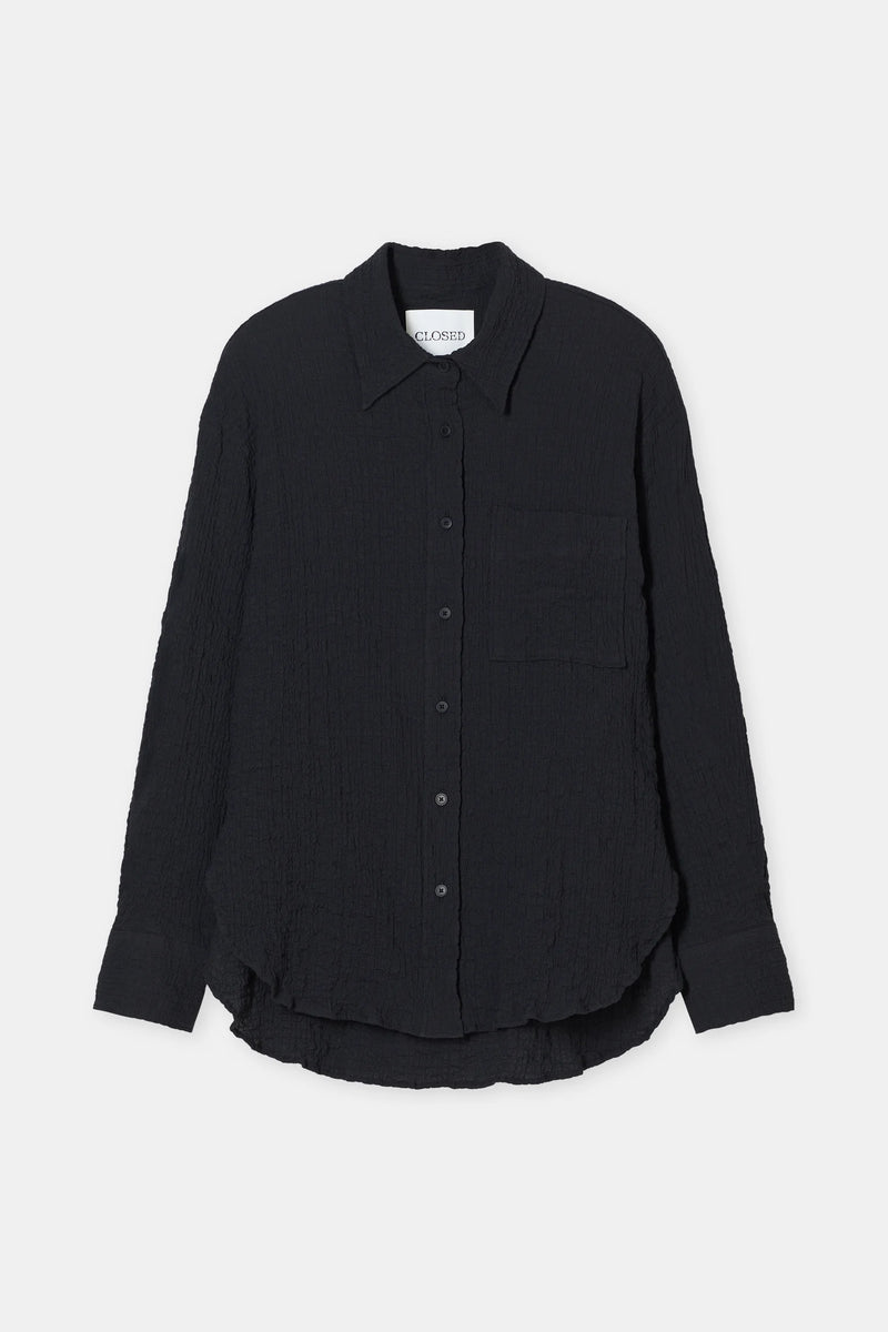 Crinkle Blouse Effect Black
