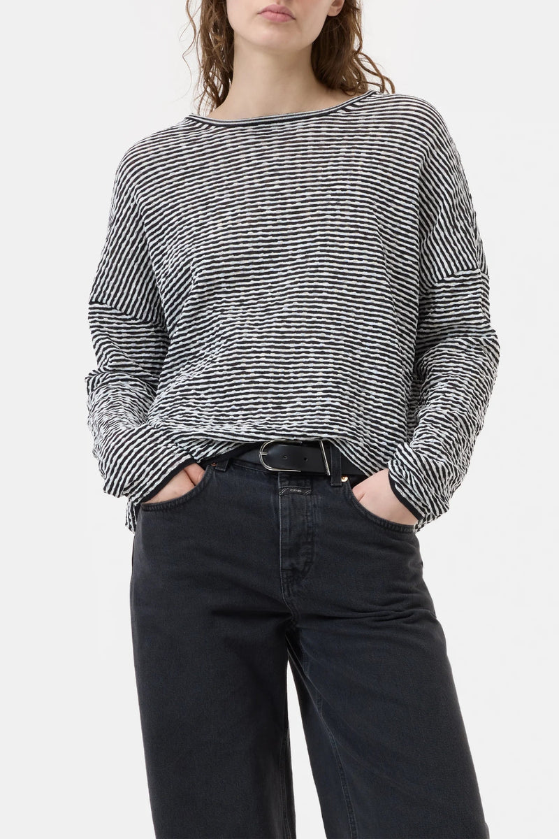 Longsleeve Shirt in Seersucker Knit