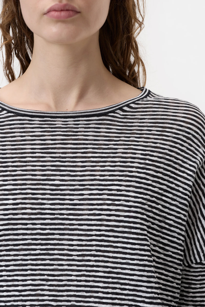Longsleeve Shirt in Seersucker Knit