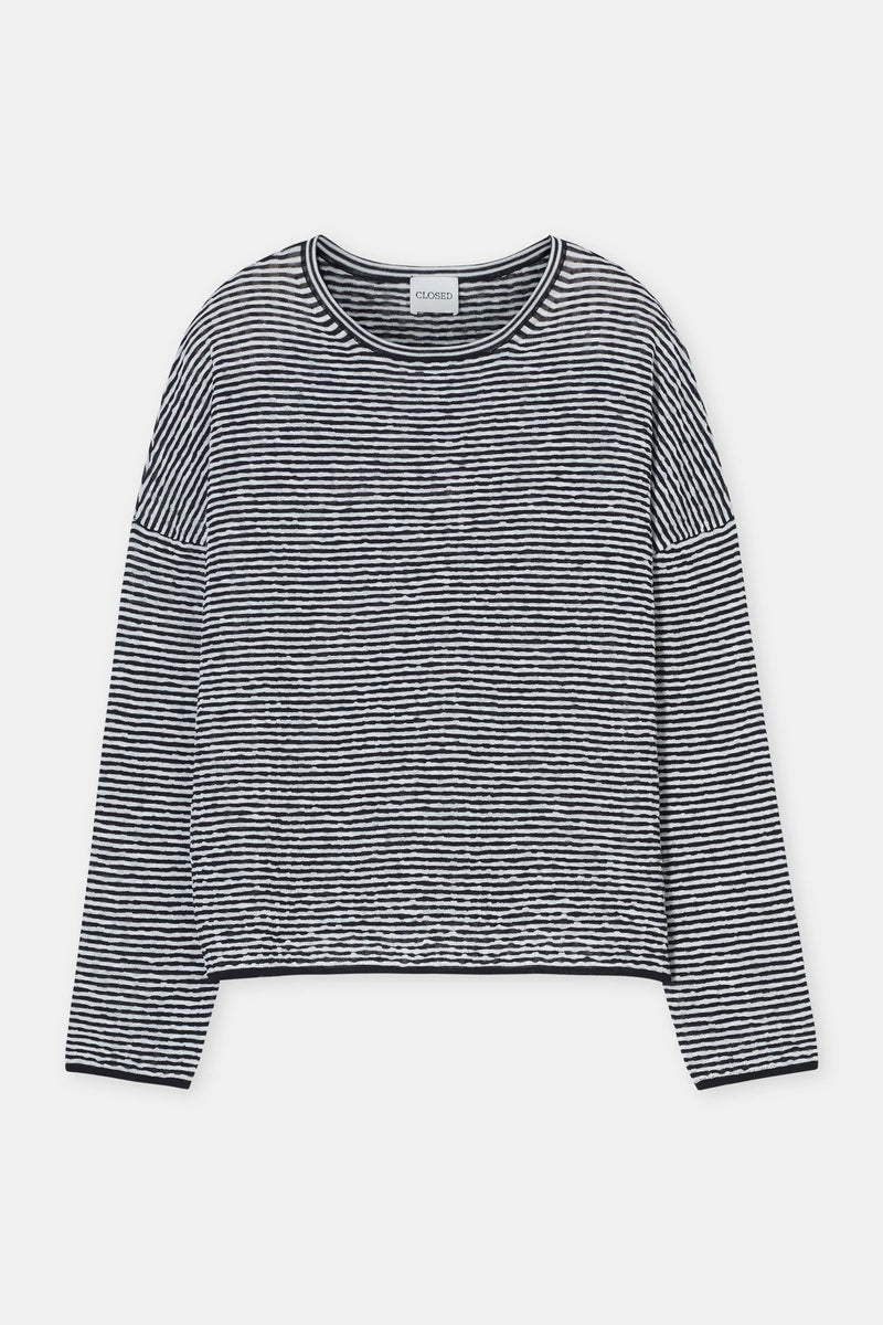 Longsleeve Shirt in Seersucker Knit