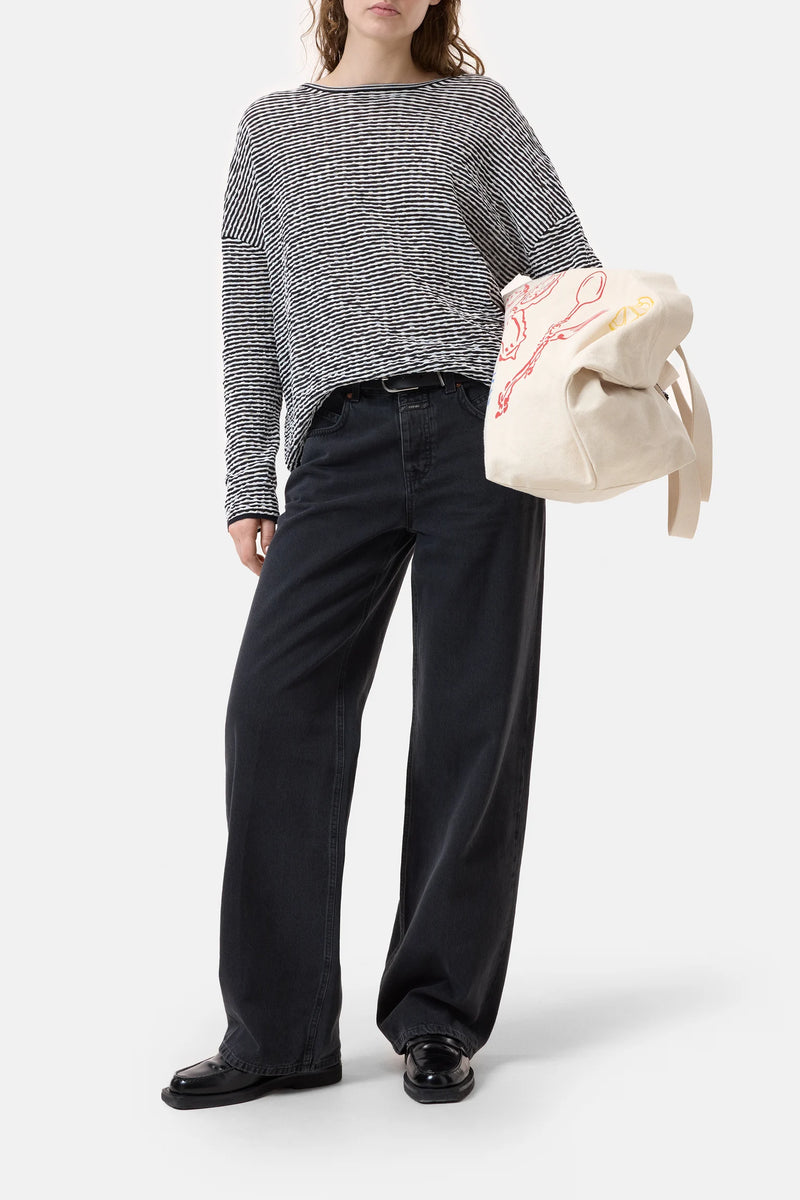 Longsleeve Shirt in Seersucker Knit