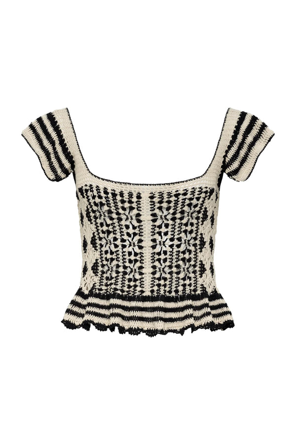 Paradise Top Black Cream